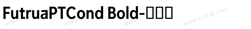 FutruaPTCond Bold字体转换